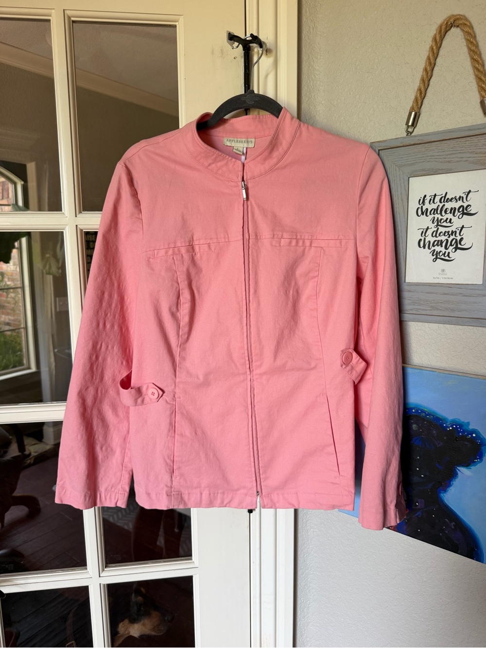 Appleseed’s Pink Stretch Cotton Zip Jacket Size L